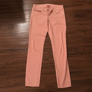 American Eagle pink skinny jeans